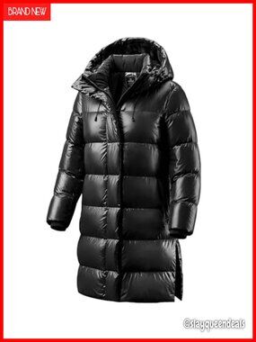 Women's Long Winter Puffer Jacket Hooded Parka Thicken Warm Coat